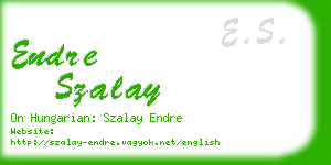 endre szalay business card